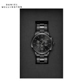  Shop Authentic Daniel Wellington Iconic Chronograph Black Dial Black Steel Strap Watch For Men - DW00100642 - Luxxuri