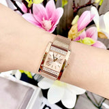  Shop Authentic Guess Nouveau Diamonds Rose Gold Dial Rose Gold Mesh Bracelet Watch for Women - W0127L3 - Luxxuri