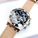  Shop Authentic Guess Continental Multifunction Black Dial Brown Leather Strap Watch for Men - GW0262G1 - Luxxuri