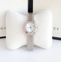  Shop Authentic Gucci G Timeless Diamonds Mother of Pearl Dial Silver Steel Strap Watch For Women - YA126506 - Luxxuri