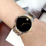  Shop Authentic Movado Museum Classic Black Dial Two Tone Steel Strap Watch for Men - 0607200 - Luxxuri