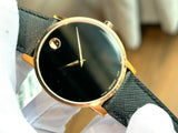  Shop Authentic Movado Museum Classic Black Dial Black Leather Strap Watch for Men - 0607196 - Luxxuri