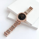  Shop Authentic Emporio Armani Rosa Quartz Mother of Pearl Black Dial Rose Gold Steel Strap Watch For Women - AR11372 - Luxxuri