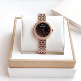  Shop Authentic Emporio Armani Rosa Quartz Mother of Pearl Black Dial Rose Gold Steel Strap Watch For Women - AR11372 - Luxxuri