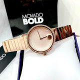  Shop Authentic Movado Edge Rose Gold Dial Rose Gold Steel Strap Watch for Women - 3680013 - Luxxuri