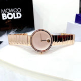  Shop Authentic Movado Edge Rose Gold Dial Rose Gold Steel Strap Watch for Women - 3680013 - Luxxuri