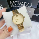  Shop Authentic Movado Edge Gold Dial Gold Steel Strap Watch for Women - 3680014 - Luxxuri