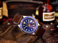  Shop Authentic Versace Hellenyium GMT Blue Dial Brown Leather Strap Watch for Men - V11080017 - Luxxuri