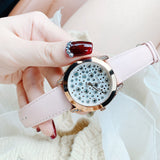  Shop Authentic Guess Wonderlust Beige Dial Pink Leather Strap Watch for Women - W1065L1 - Luxxuri