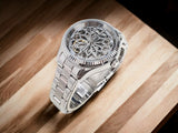 Shop Authentic Fossil Rye Automatic Skeleton Silver Dial Silver Steel Strap Watch for Women - BQ3753 - Luxxuri