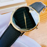  Shop Authentic Movado Museum Classic Quartz Black Dial Black Leather Strap Watch for Men - 0607195 - Luxxuri