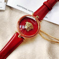  Shop Authentic Versace Palazzo Empire Red Dial Red Leather Strap Watch for Women - VCO120017 - Luxxuri