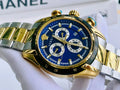  Shop Authentic Versace V-Ray Chronograph Quartz Blue Dial Two Tone Steel Strap Watch For Men - VE2I01021 - Luxxuri