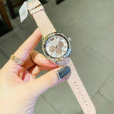  Shop Authentic Michael Kors Multifunction Silver Dial Pink Leather Strap Watch For Women - MK7206 - Luxxuri