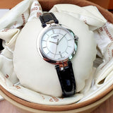  Shop Authentic Tissot T Lady Flamingo Mother of Pearl White Dial Black Leather Strap Watch for Women - T094.210.16.111.00 - Luxxuri