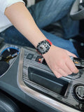 Shop Authentic Guess Phoenix Multifunction Black Dial Red Rubber Strap Watch for Men - GW0203G4 - Luxxuri