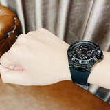  Shop Authentic Guess Zeus Multifunction Crystals Black Dial Black Silicone Strap Watch For Men - GW0208G5 - Luxxuri