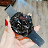  Shop Authentic Guess Zeus Multifunction Crystals Black Dial Black Silicone Strap Watch For Men - GW0208G5 - Luxxuri