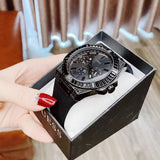  Shop Authentic Guess Zeus Multifunction Crystals Black Dial Black Silicone Strap Watch For Men - GW0208G5 - Luxxuri