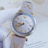  Shop Authentic Versace V-Twist Quartz Purple Dial Purple Leather Strap Watch for Women - VELS00219 - Luxxuri