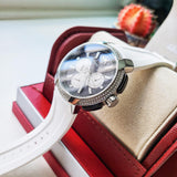  Shop Authentic Michael Kors Sidney Multifunction Black Dial White Silicone Strap Watch For Women - MK6947 - Luxxuri