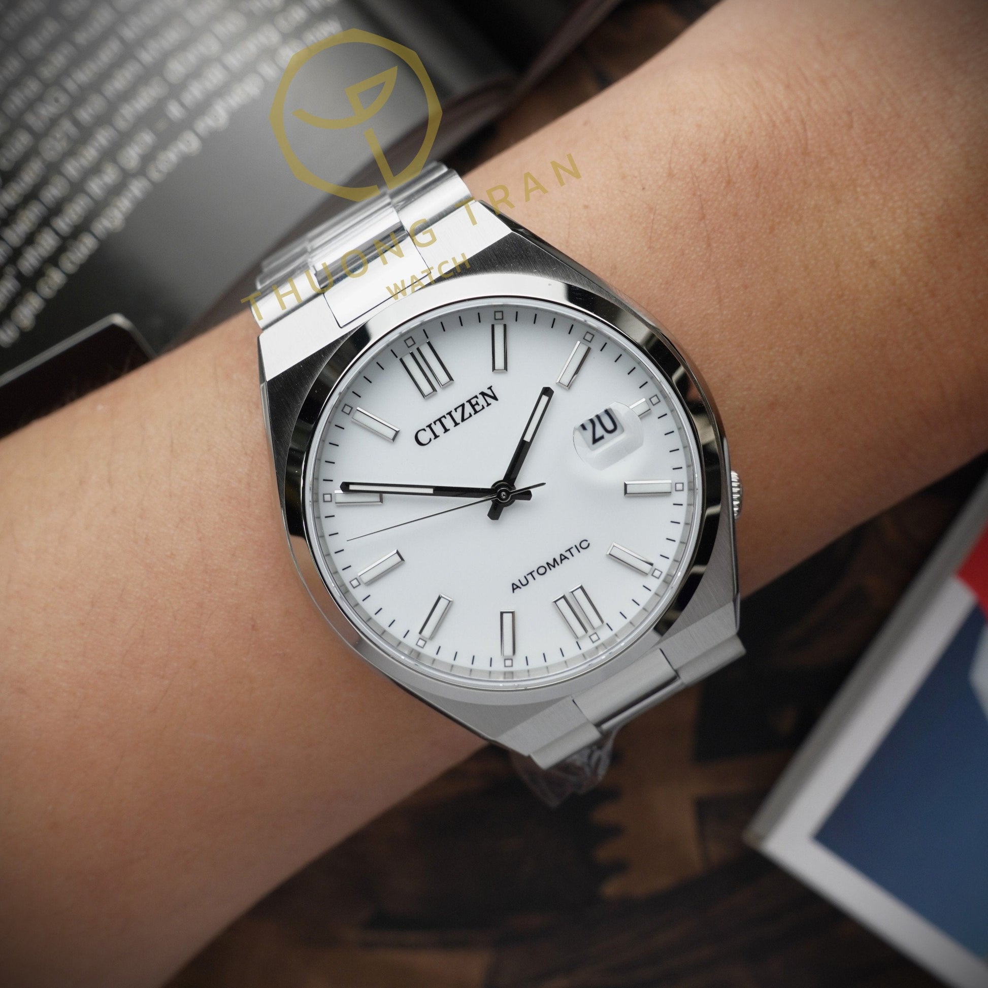  Shop Authentic Citizen Tsuyosa Automatic White Dial Silver Steel Strap Watch For Men - NJ0150-81A - Luxxuri