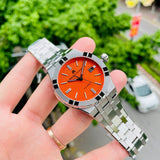  Shop Authentic Maurice Lacroix Aikon Automatic Date Orange Dial Silver Steel Strap Watch For Men - AI6008-SS00F-530-E - Luxxuri