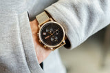  Shop Authentic Hugo Boss Integrity Black Dial Gold Mesh Bracelet Watch for Men - 1513808 - Luxxuri