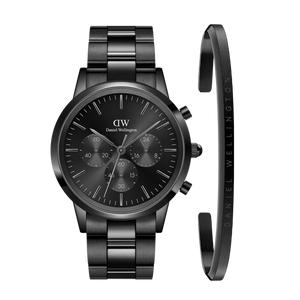  Shop Authentic Daniel Wellington Iconic Chronograph Black Dial Black Steel Strap Watch For Men - DW00100642 - Luxxuri