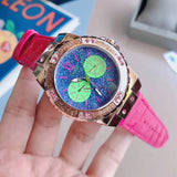  Shop Authentic Guess Limelight Quartz Multicolor Dial Red Leather Strap Watch For Women - W0775L4 - Luxxuri