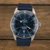  Shop Authentic Breitling Superocean Heritage B20 Automatic 46 Blue Dial Blue Mesh Bracelet Watch for Men - AB2020161C1S1 - Luxxuri
