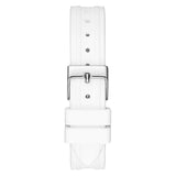  Shop Authentic Guess Sparkling Silver Dial White Rubber Strap Watch For Women - GW0032L1 - Luxxuri