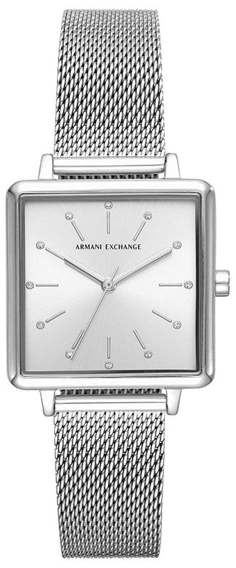  Shop Authentic Armani Exchange Lola Quartz Silver Dial Silver Mesh Strap Watch For Women - AX5800 - Luxxuri