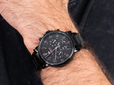  Shop Authentic Tommy Hilfiger Daniel Black Dial Black Steel Strap Watch for Men - 1710383 - Luxxuri