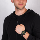  Shop Authentic Armani Exchange Hampton Black Dial Black Steel Strap Watch For Men - AX2407 - Luxxuri