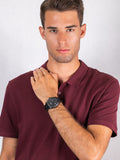  Shop Authentic Fossil Machine Black Dial Black Steel Strap Watch for Men - FS4775 - Luxxuri