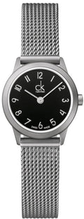  Shop Authentic Calvin Klein Minimal Black Dial Silver Mesh Bracelet Watch for Women - K3M53151 - Luxxuri