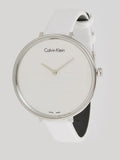  Shop Authentic Calvin Klein Rise White Grey Dial White Leather Strap Watch for Women - K7A231L6 - Luxxuri