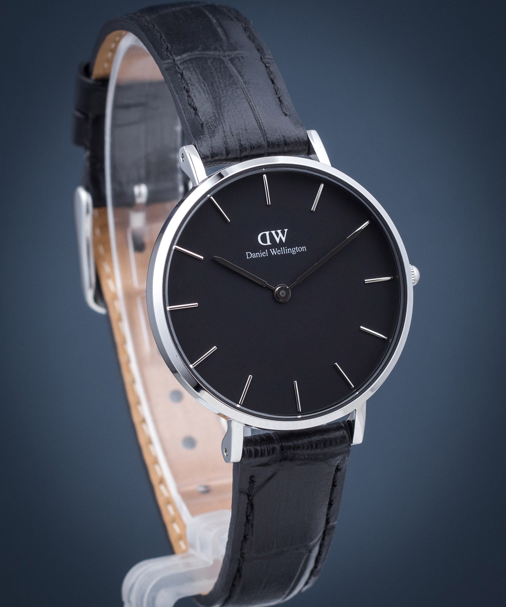  Shop Authentic Daniel Wellington Classic Petite Reading Black Dial Black Leather Strap Watch For Women - DW00100179 - Luxxuri