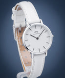  Shop Authentic Daniel Wellington Petite Bondi White Dial White Leather Strap Watch For Women - DW00100250 - Luxxuri