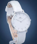  Shop Authentic Daniel Wellington Petite Bondi White Dial White Leather Strap Watch For Women - DW00100190 - Luxxuri