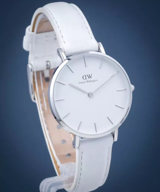 Shop Authentic Daniel Wellington Petite Bondi White Dial White Leather Strap Watch For Women - DW00100190 - Luxxuri