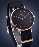  Shop Authentic Daniel Wellington Classic Petite Cornwall Black Dial Black NATO Strap Watch For Women - DW00100215 - Luxxuri