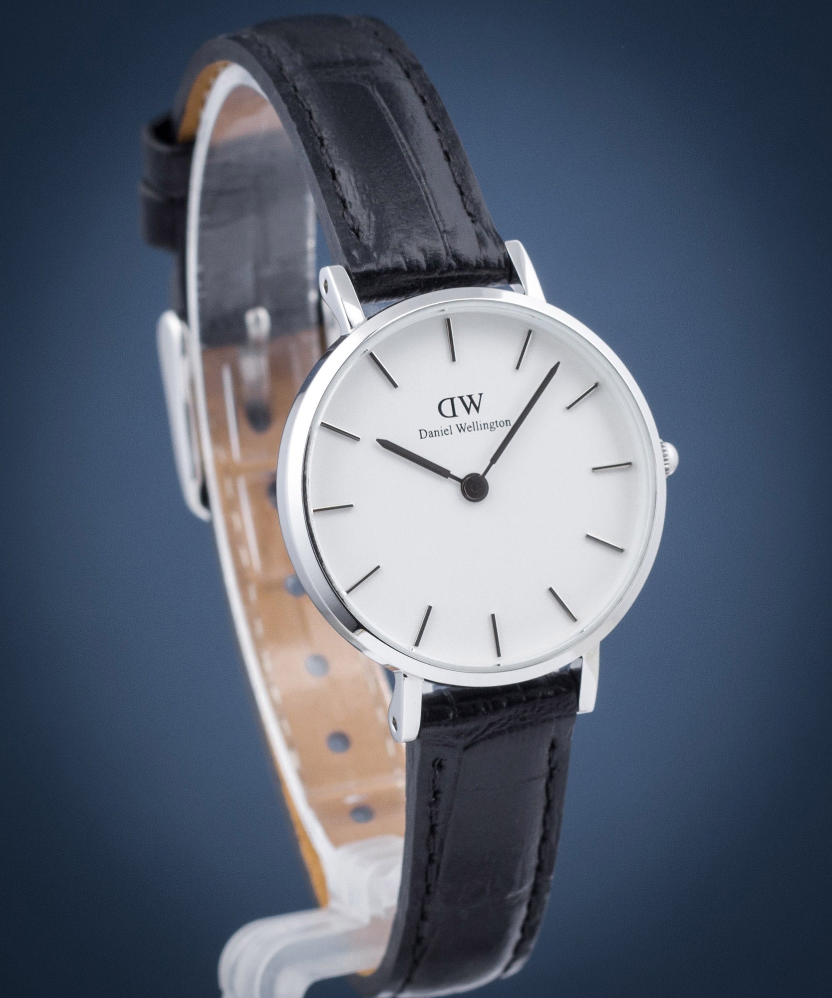  Shop Authentic Daniel Wellington Classic Petite Reading White Dial Black Leather Strap Watch For Women - DW00100241 - Luxxuri