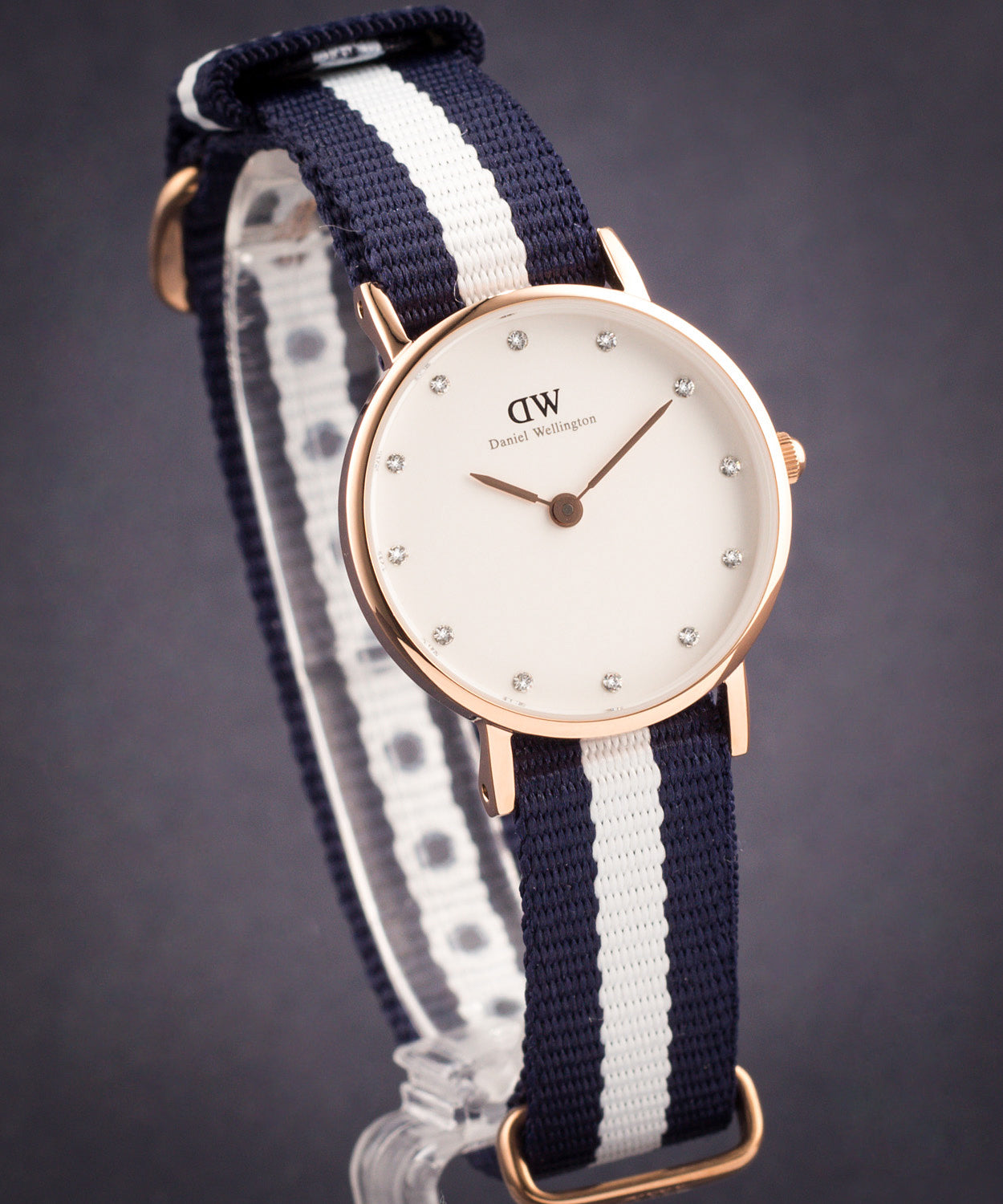  Shop Authentic Daniel Wellington Classy Glasgow White Dial Two Tone Nylon Strap Watch For Women - DW00100066 - Luxxuri