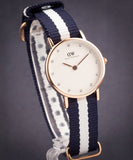  Shop Authentic Daniel Wellington Classy Glasgow White Dial Two Tone Nylon Strap Watch For Women - DW00100066 - Luxxuri