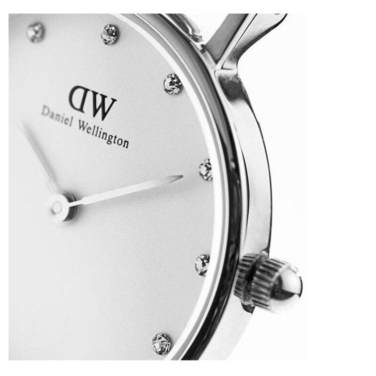  Shop Authentic Daniel Wellington York White Dial Brown Leather Strap Watch For Women - DW00100069 - Luxxuri