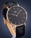  Shop Authentic Daniel Wellington Classic Reading Black Dial Black Leather Strap Watch For Women - DW00100141 - Luxxuri