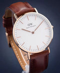  Shop Authentic Daniel Wellington Classic St. Mawes White Dial Brown Leather Strap Watch for Men - DW00100035 - Luxxuri