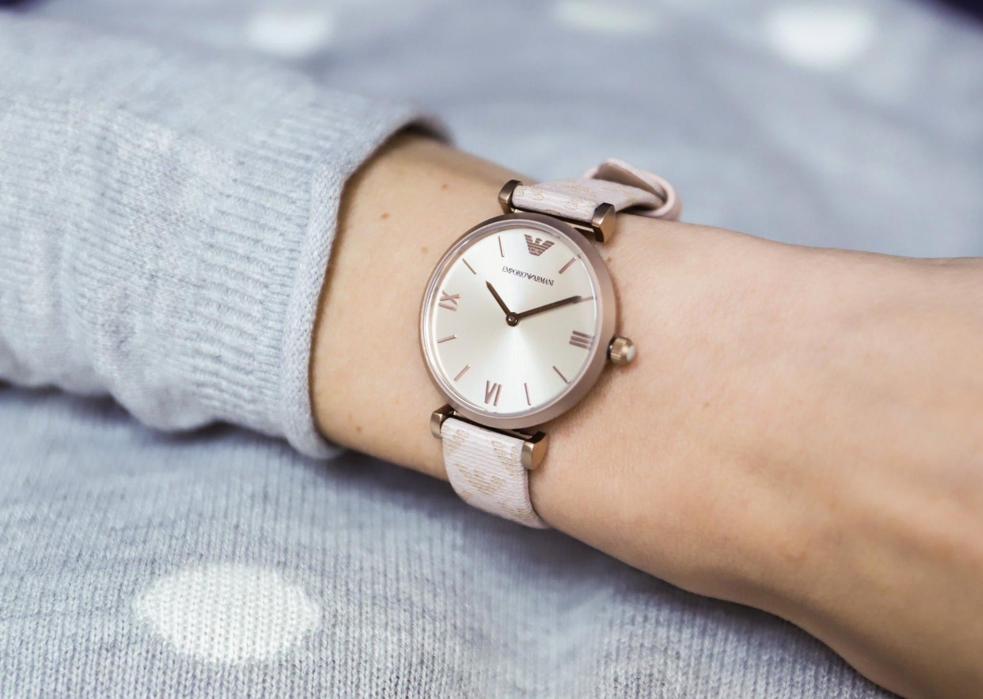  Shop Authentic Emporio Armani Gianni T Bar Analog Silver Dial Beige Leather Strap Watch For Women - AR11127 - Luxxuri